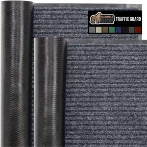 2-Pack Heavy Duty Doormat 35"x 23", Waterproof, Stain and Fade Resistant, Gray